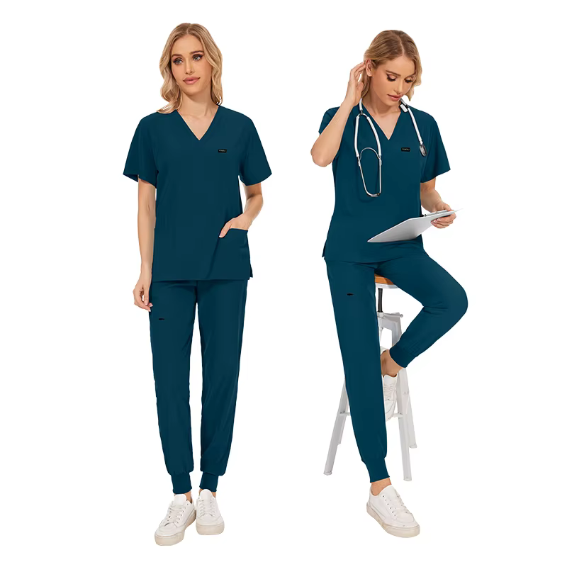 V-Neck Scrub Set – Top & Jogger Pant